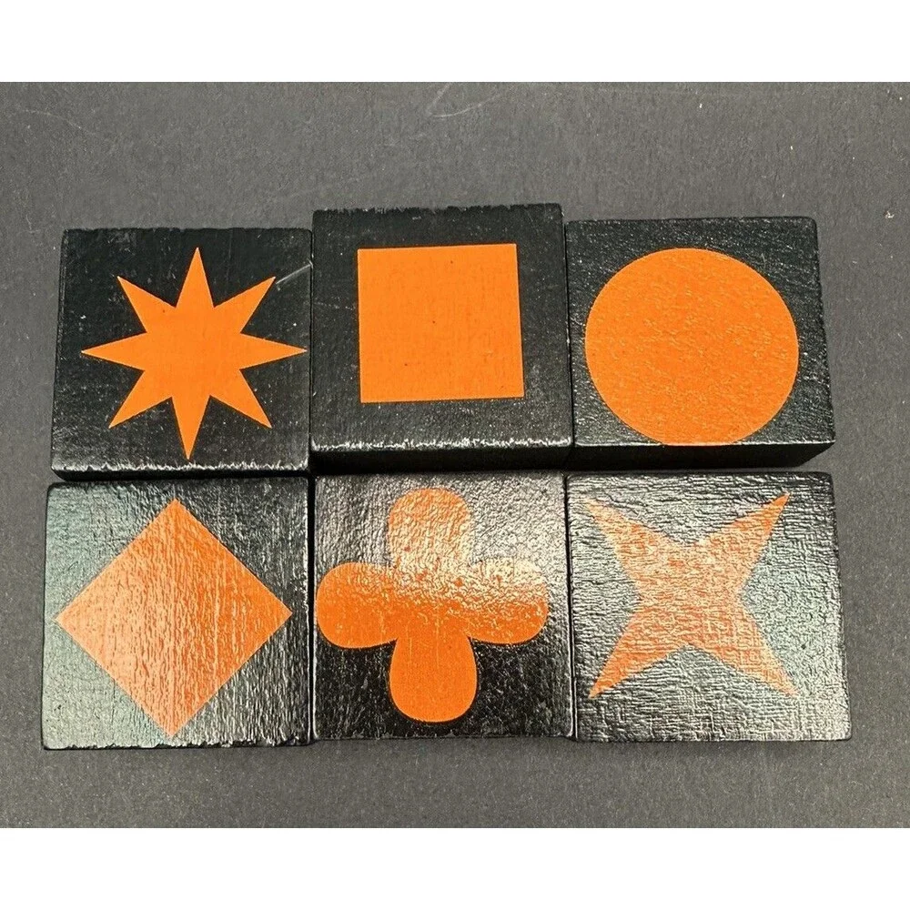 QWIRKLE Lot of 6 Game Tiles Set Replacement Part Pieces CHOOSE COLOR